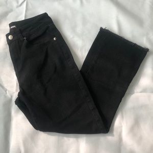 Fashion Nova Black Cropped Denim